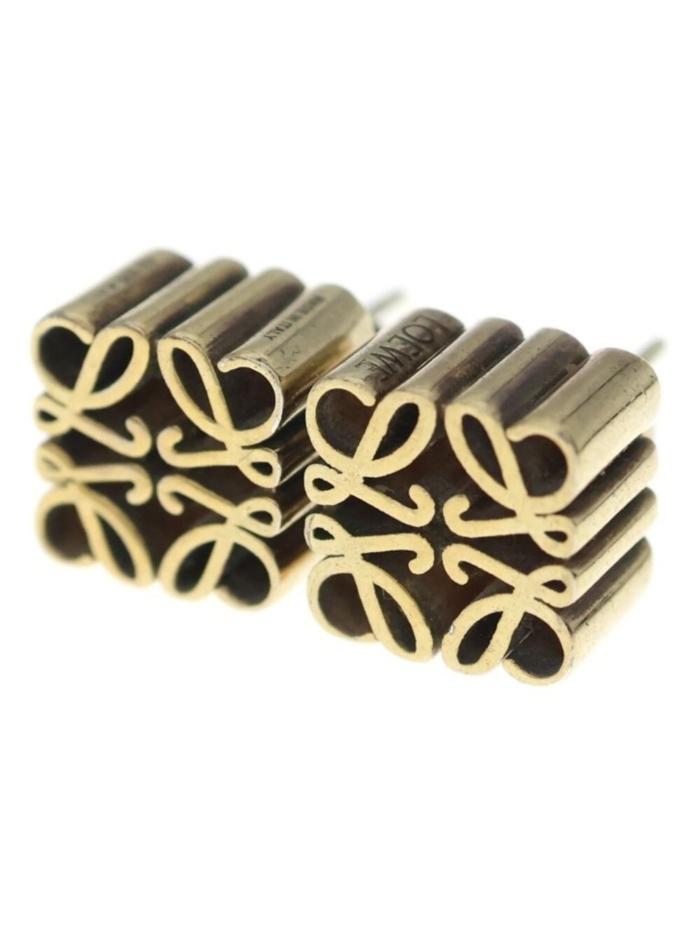Loewe Anagram Stud Earrings Gold
